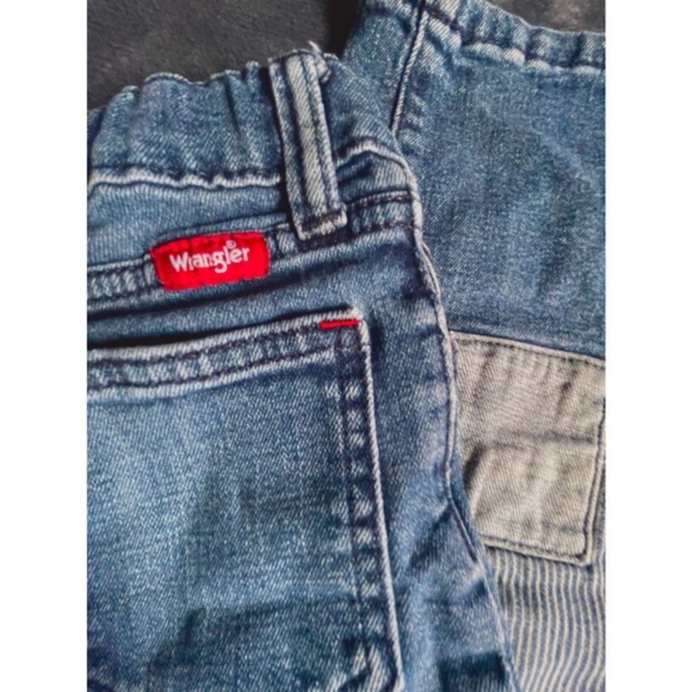 Boys Size 5 Wrangler Patched Blue Jeans​
